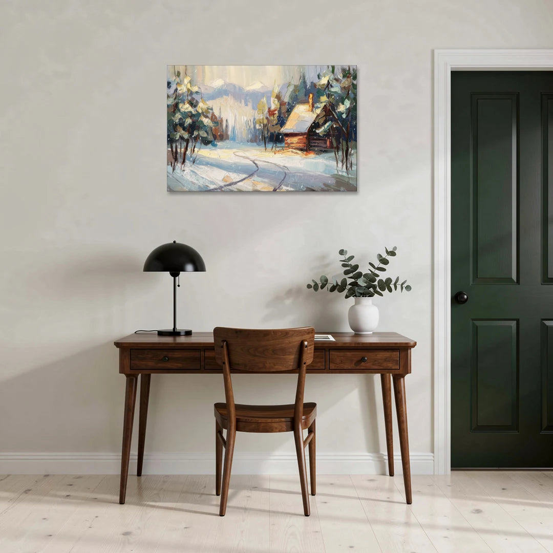 Gatlinburg Winter Wonderland - Canvas Wall Art - Office - 36x24