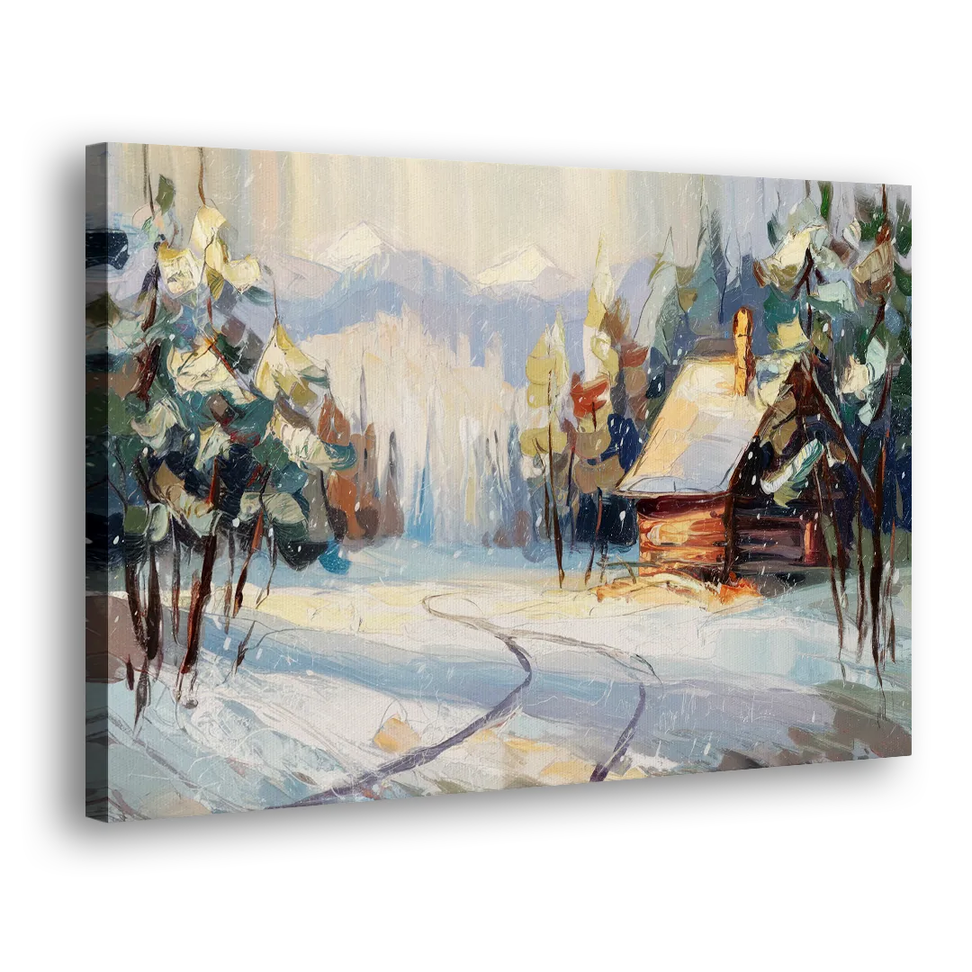Gatlinburg Winter Wonderland Side - Canvas Wall Art