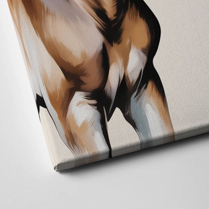 Gentle Horse and Foal Bonding Canvas Close Up