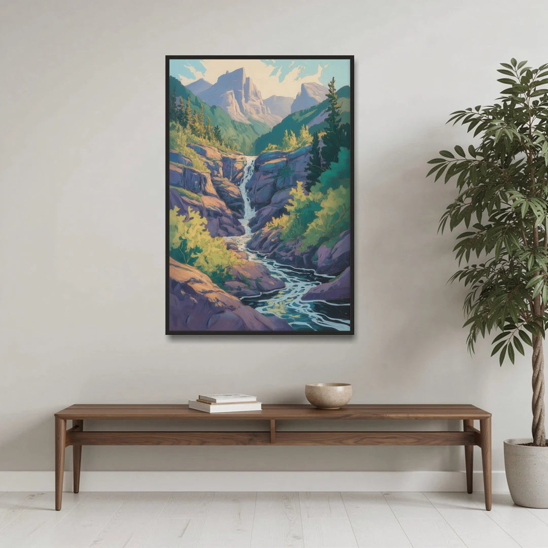 Geological Wonders - Black Framed Canvas Wall Art - Coffee Table - 32x48