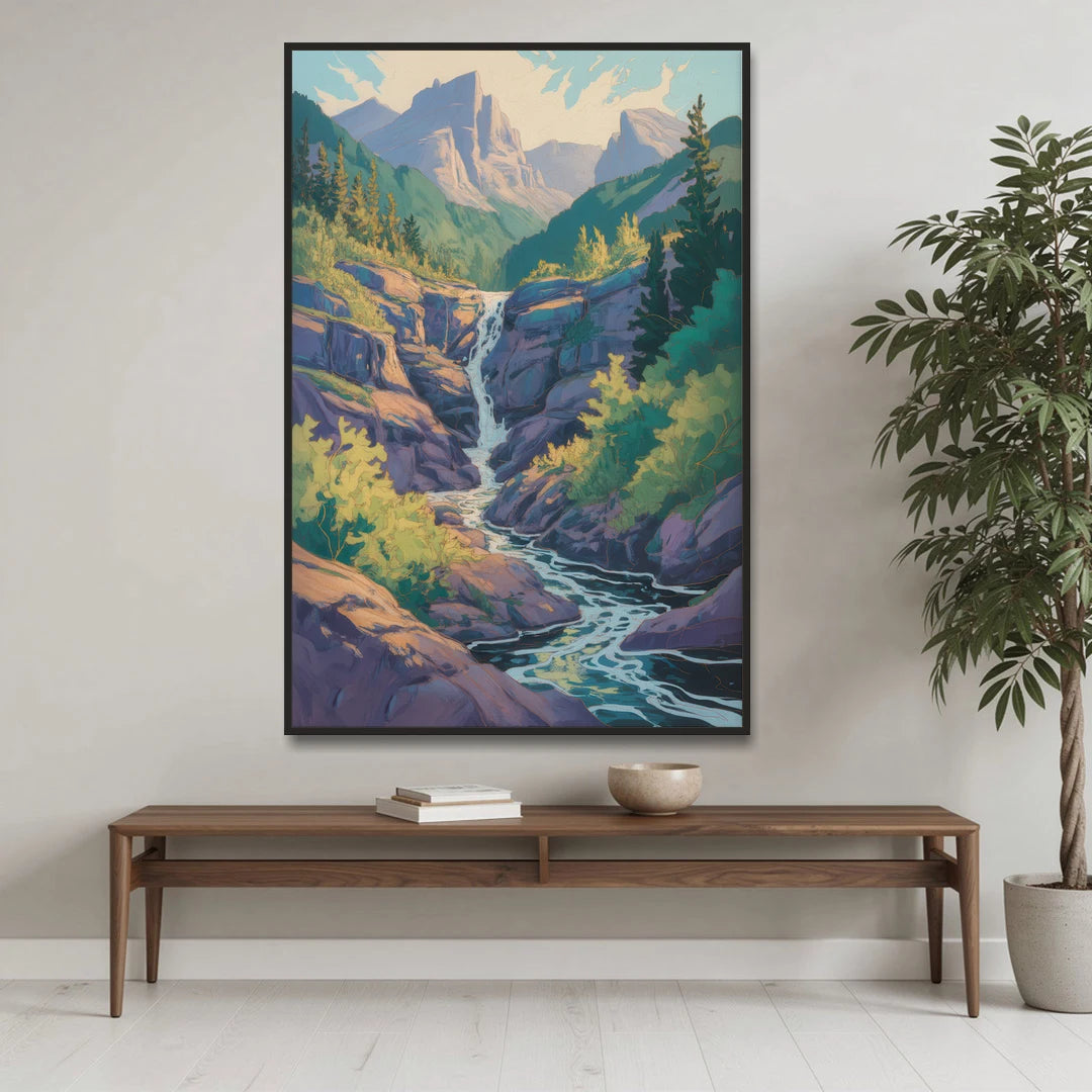 Geological Wonders - Black Framed Canvas Wall Art - Coffee Table - 40x60