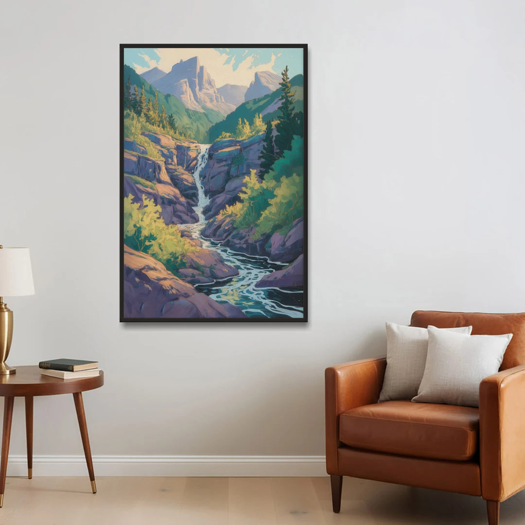 Geological Wonders - Black Framed Canvas Wall Art - Sofa - 32x48