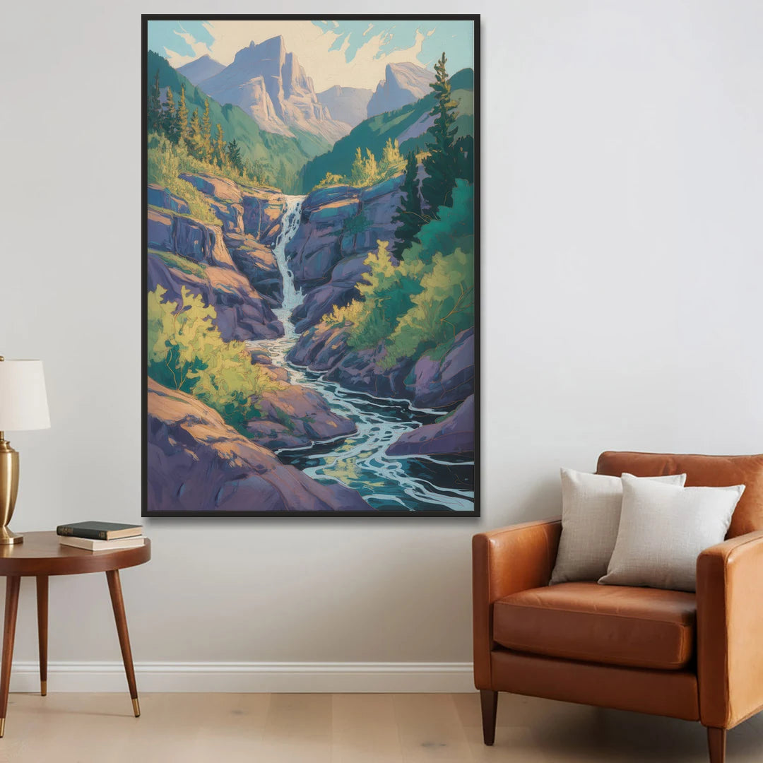 Geological Wonders - Black Framed Canvas Wall Art - Sofa - 40x60