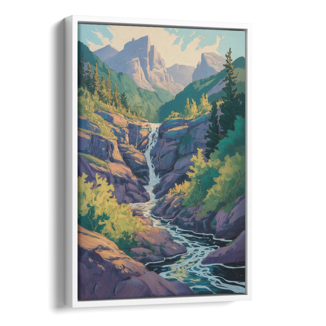 Geological Wonders Side - White Canvas Wall Art