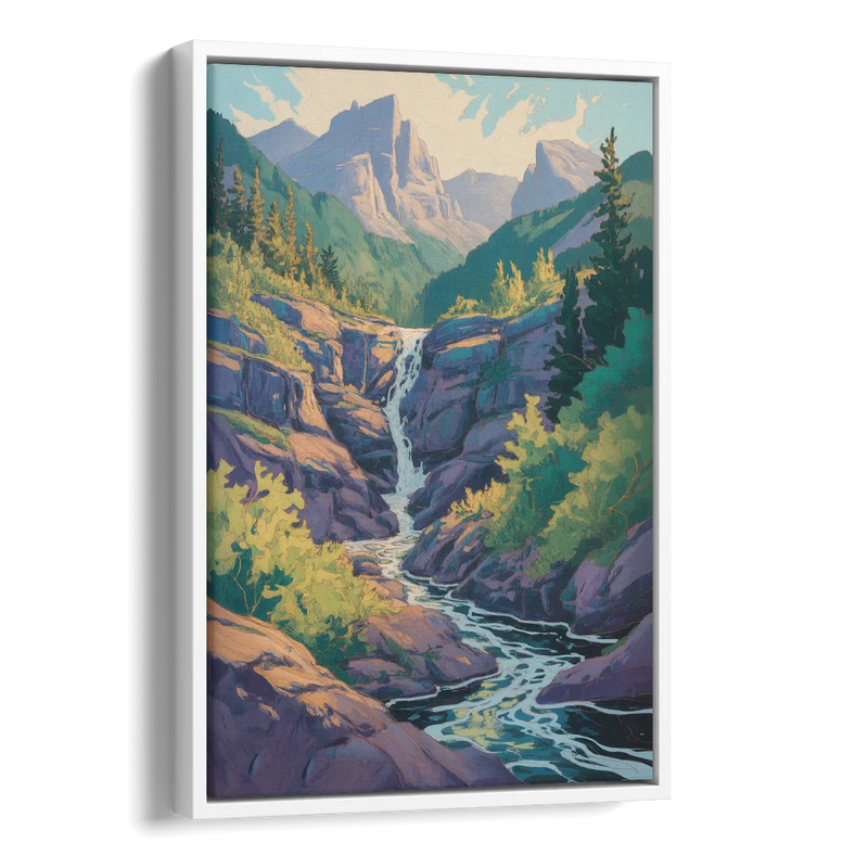 Geological Wonders Side - White Canvas Wall Art