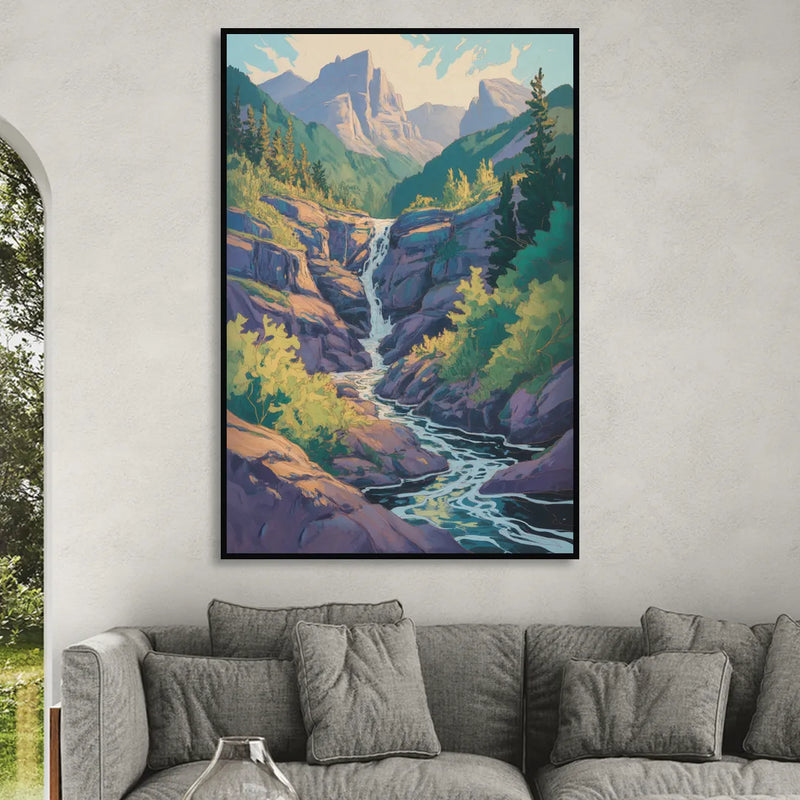 Geological Wonders Sitting Room - Black Canvas Wall Art