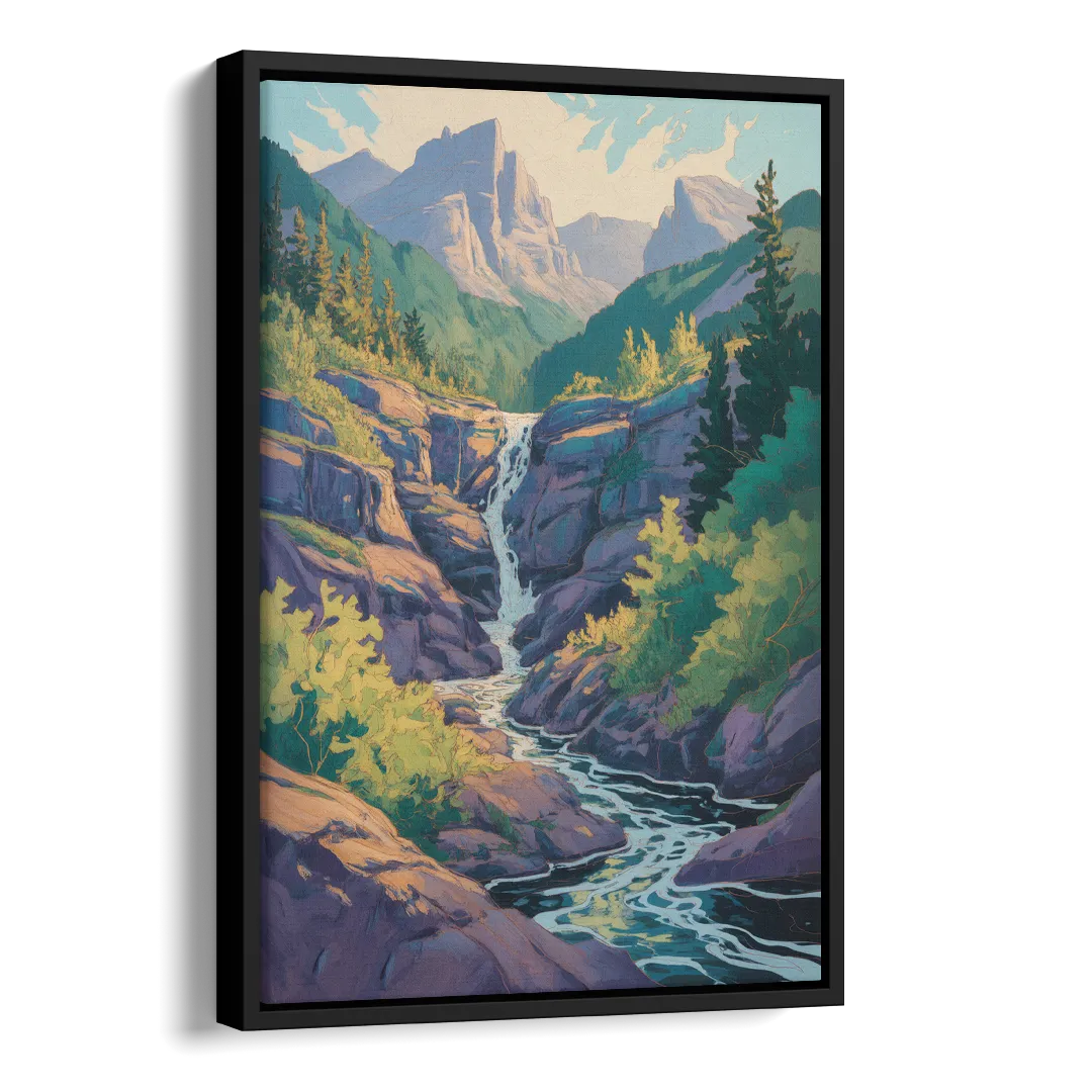 Geological Wonders Side - Black Canvas Wall Art