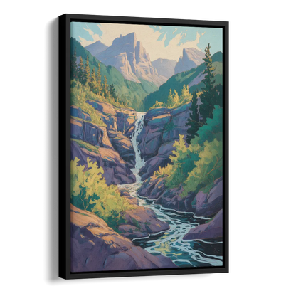 Geological Wonders Side - Black Canvas Wall Art