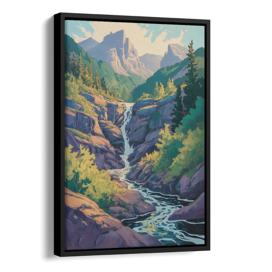 Geological Wonders Side - Black Canvas Wall Art