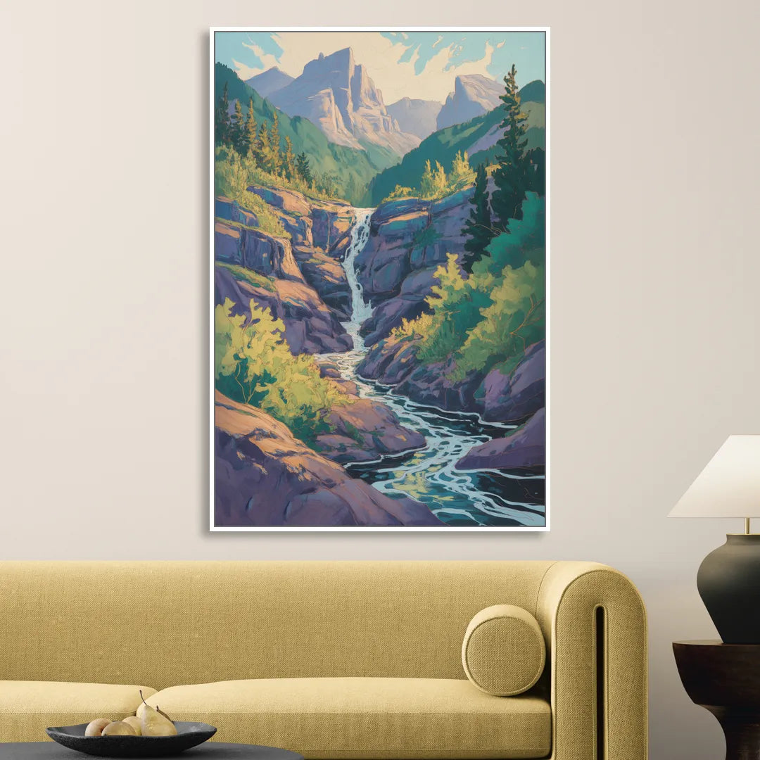 Geological Wonders Sitting Room - White Canvas Wall Art