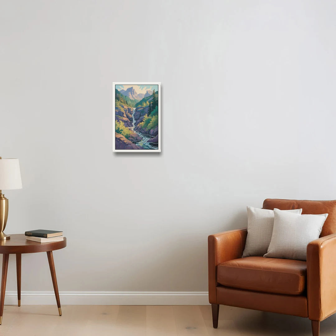 Geological Wonders - White Framed Canvas Wall Art - Sofa - 12x18
