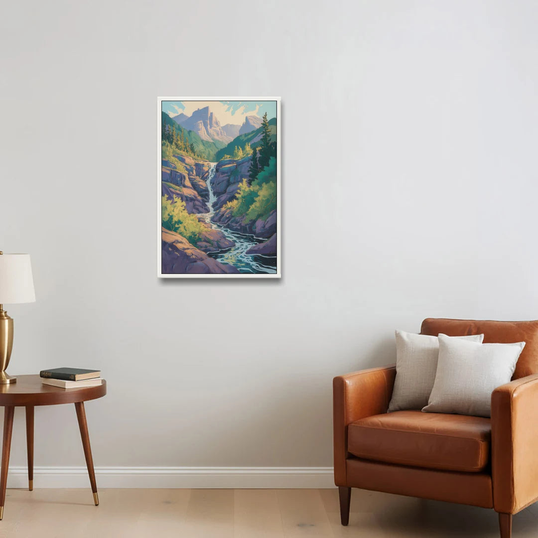 Geological Wonders - White Framed Canvas Wall Art - Sofa - 20x30