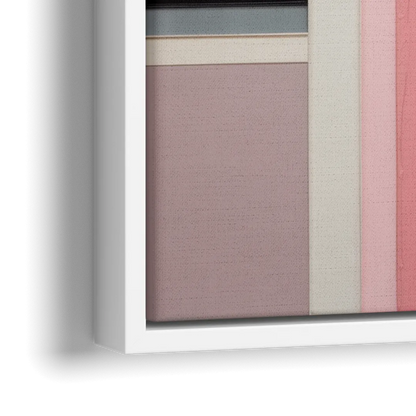 Geometric Elegance Pink Abstract - Close-Up White Frame Canvas