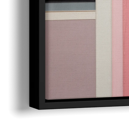 Geometric Elegance Pink Abstract - Close-Up Black Frame Canvas