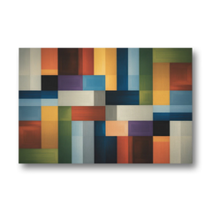 Geometric Harmony Colorful Abstract - Canvas Wall Art - Front