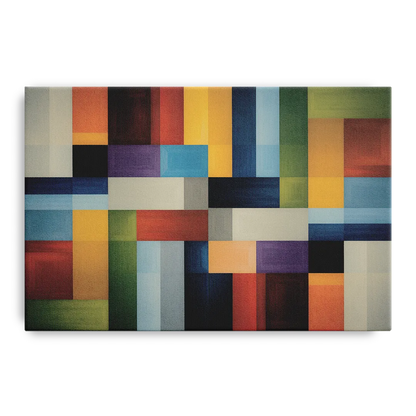 Geometric Harmony Colorful Abstract - Canvas Wall Art