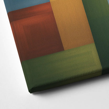 Geometric Harmony Colorful Abstract Canvas Close Up