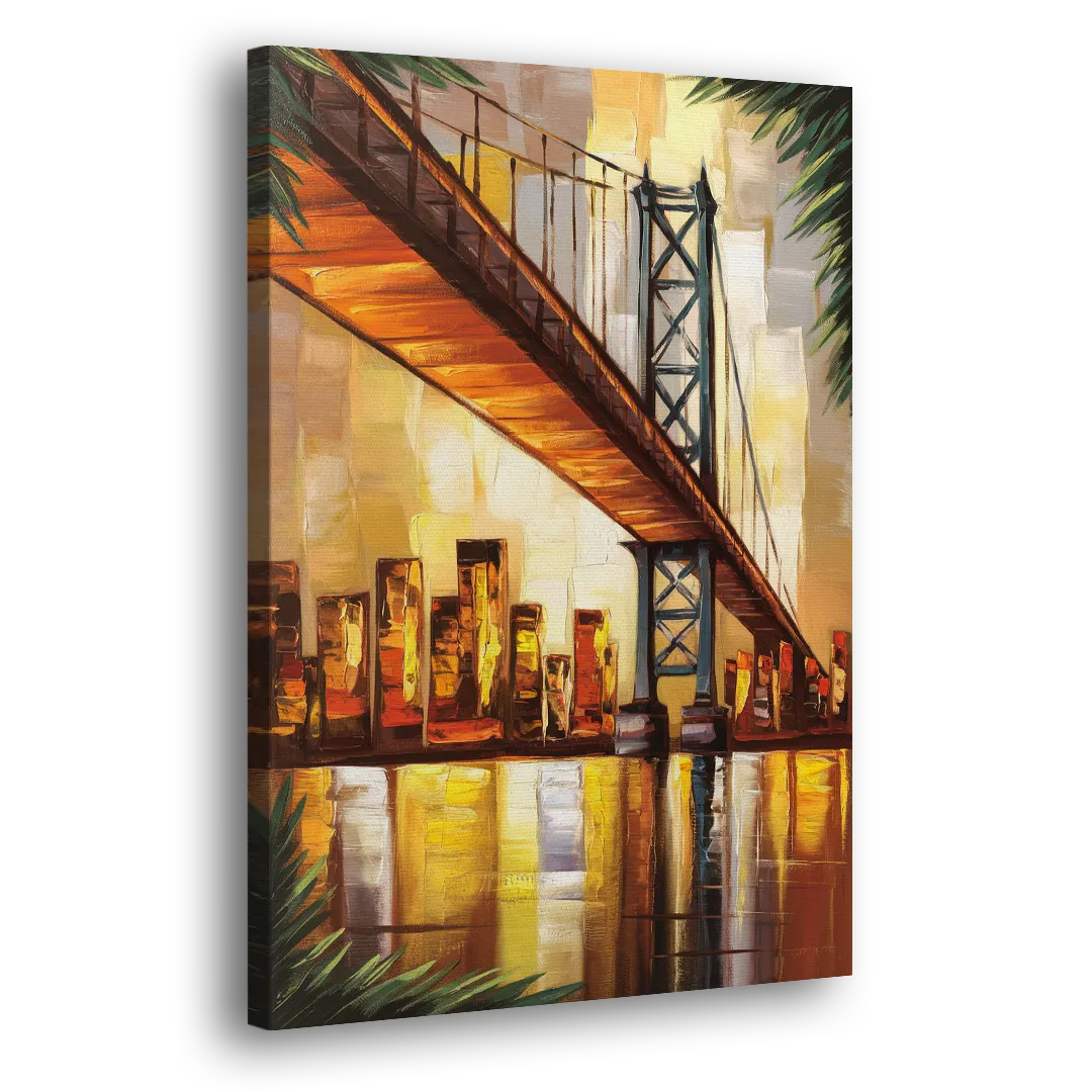 George Washington Bridge Scenic Side - Canvas Wall Art
