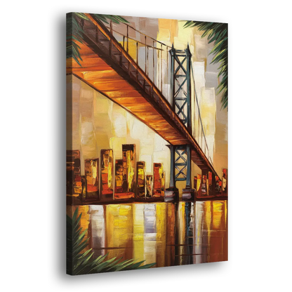 George Washington Bridge Scenic Side - Canvas Wall Art