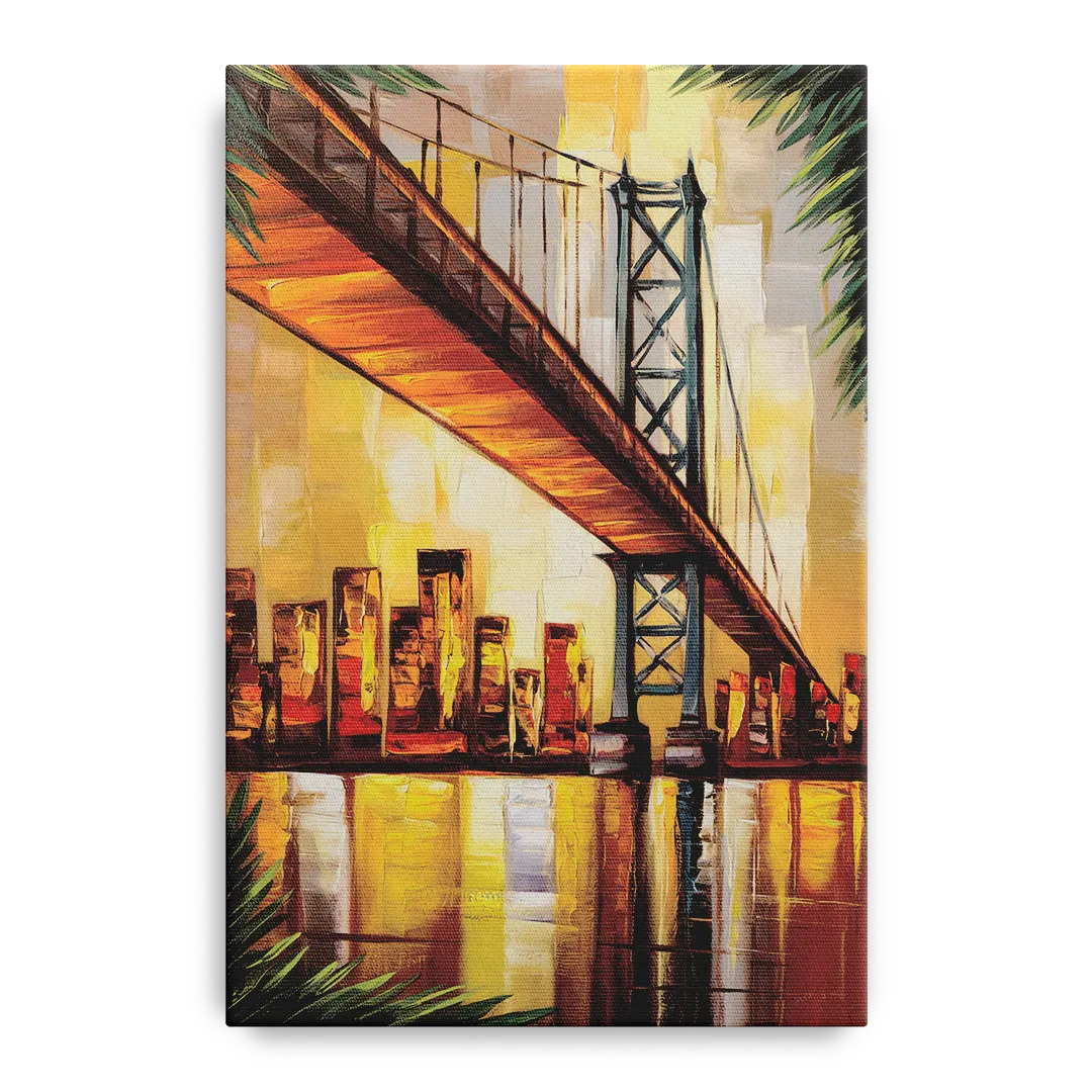 George Washington Bridge Scenic Front - Canvas Wall Art