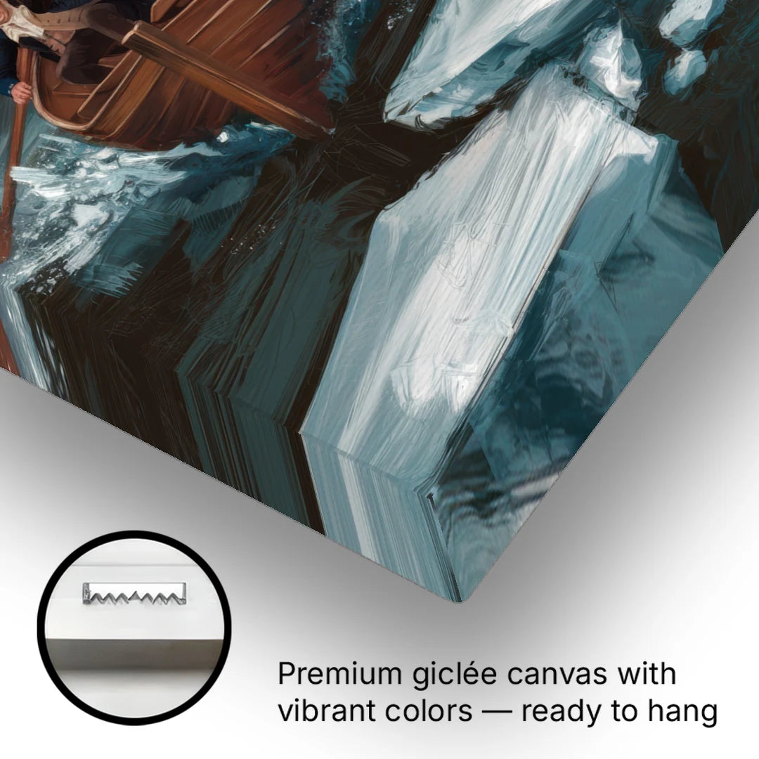 George Washington Crossing Delaware - Canvas Wall Art - Gallery Wrap Corner