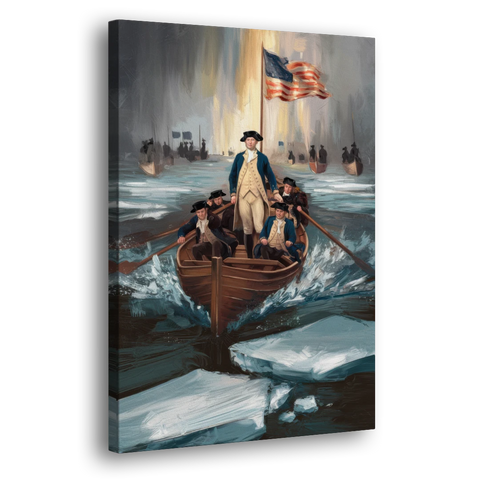 George Washington Crossing Delaware - Canvas Wall Art - Side