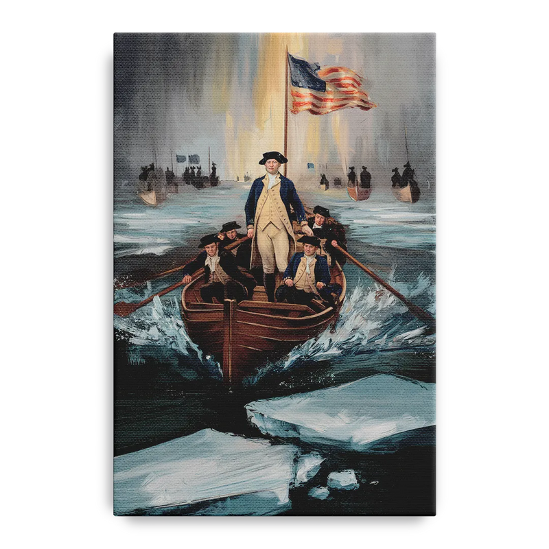 George Washington Crossing Delaware Front - Canvas Wall Art