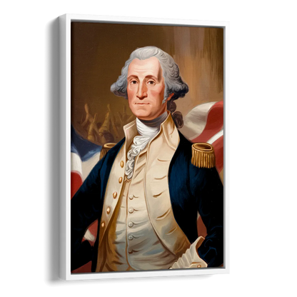George Washington Legacy Side - White Canvas Wall Art