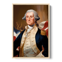 George Washington Legacy - Oak Framed Canvas Wall Art - Front