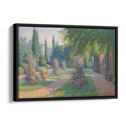 Giardino Giusti Serenity Side - Black Canvas Wall Art