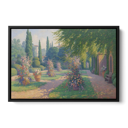 Giardino Giusti Serenity Front - Black Canvas Wall Art