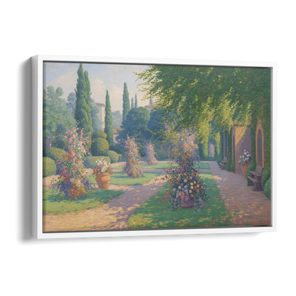 Giardino Giusti Serenity Side - White Canvas Wall Art