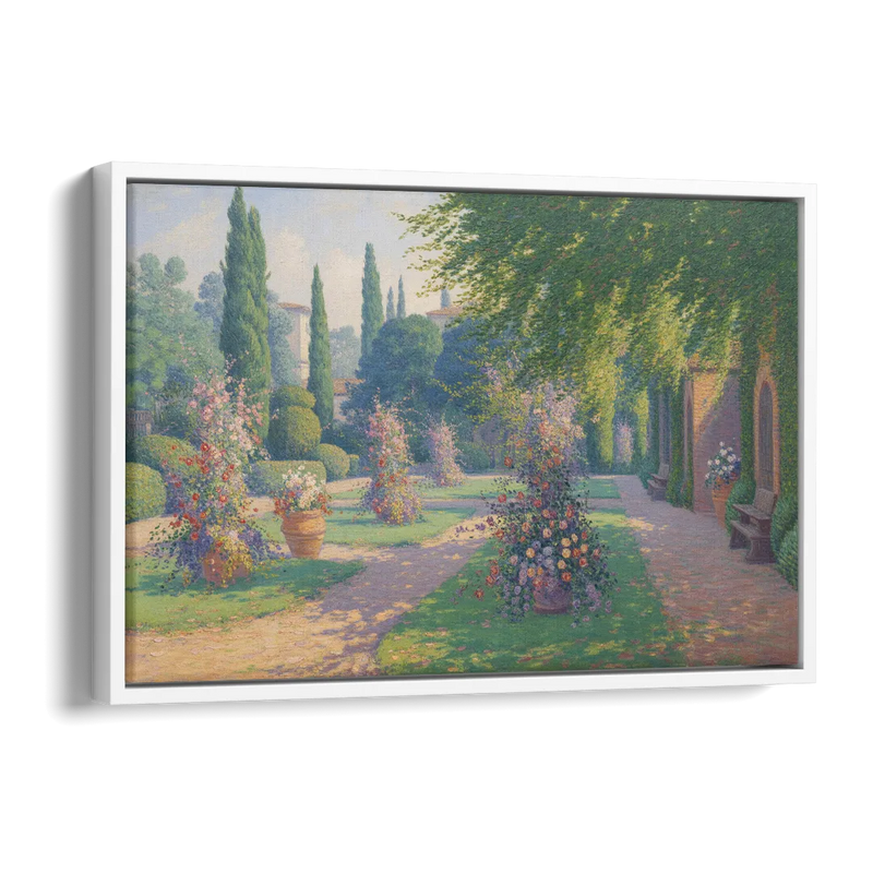 Giardino Giusti Serenity Side - White Canvas Wall Art
