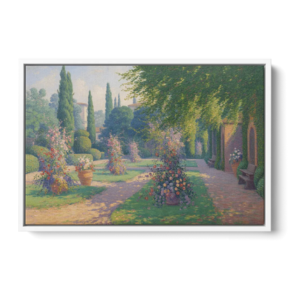 Giardino Giusti Serenity Front - White Canvas Wall Art