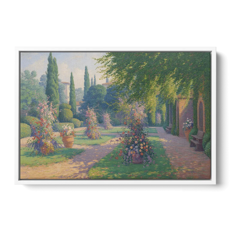 Giardino Giusti Serenity Front - White Canvas Wall Art