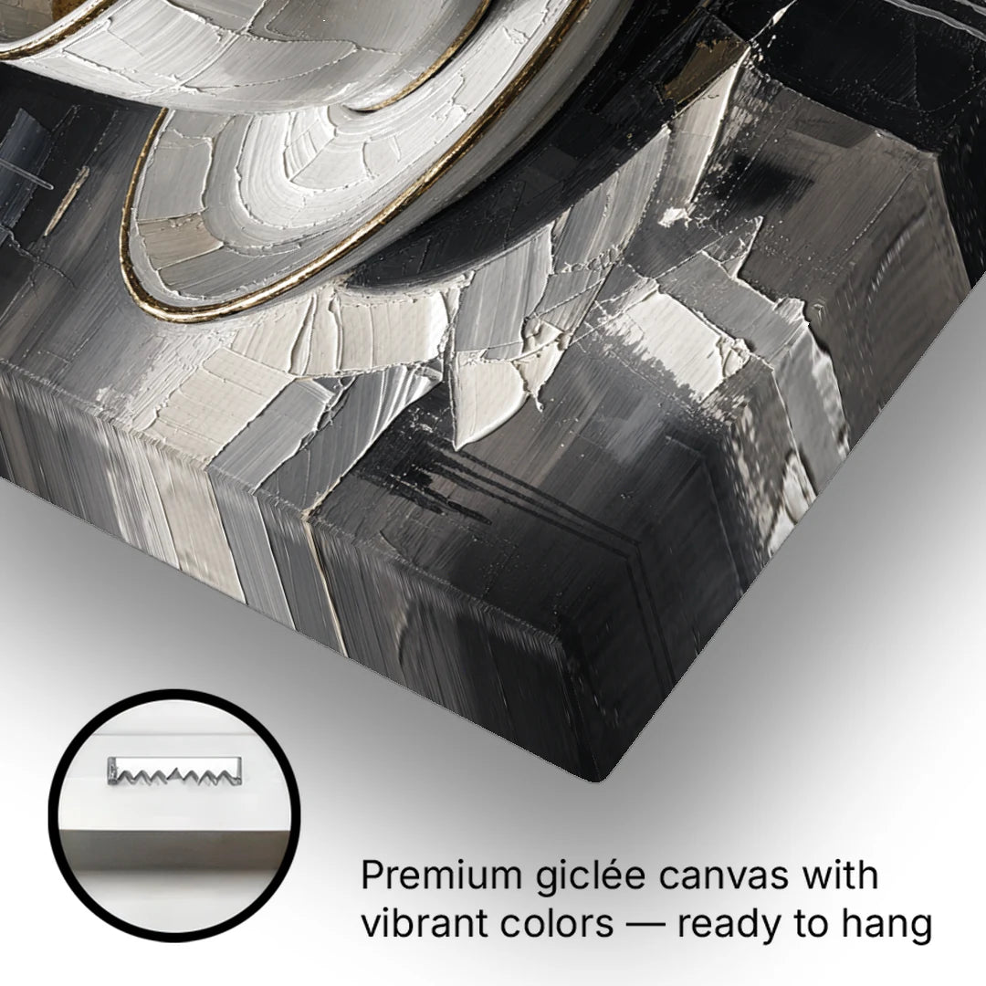 Gilded Espresso Cup - Canvas Wall Art - Gallery Wrap Corner