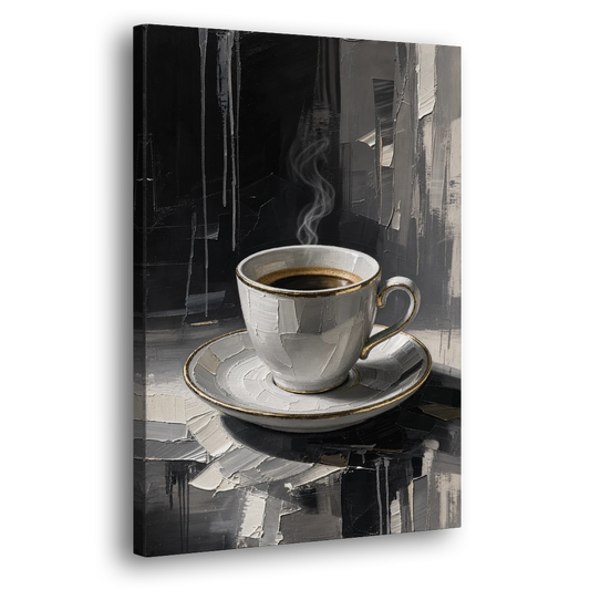 Gilded Espresso Cup - Canvas Wall Art - Side