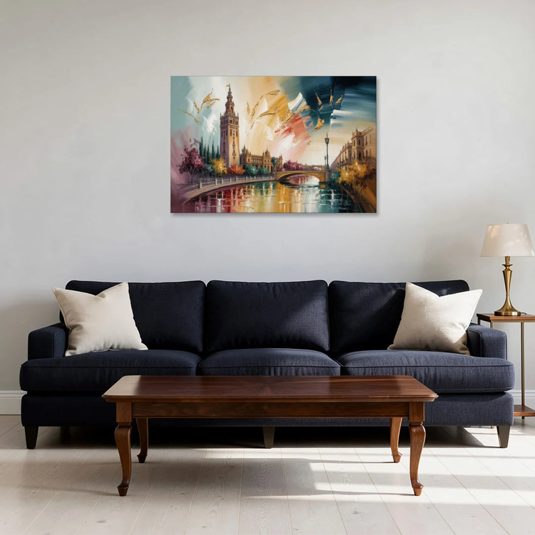 Giralda Grace - Canvas Wall Art - Sofa - 36x24