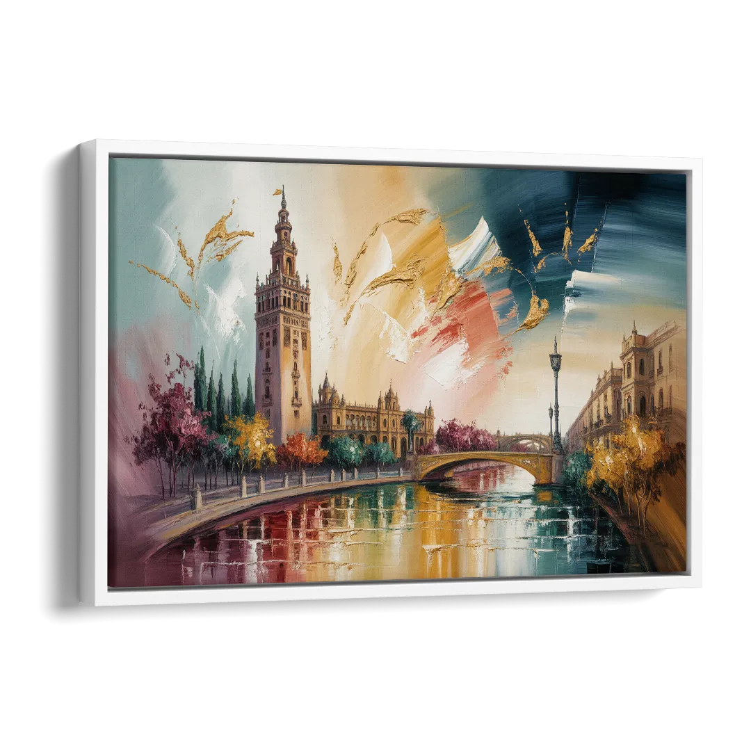 Giralda Grace Side - White Canvas Wall Art