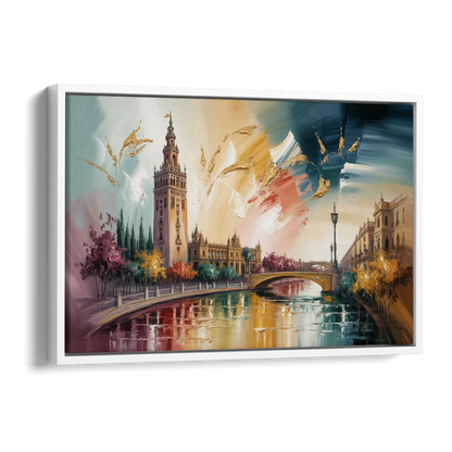 Giralda Grace Side - White Canvas Wall Art