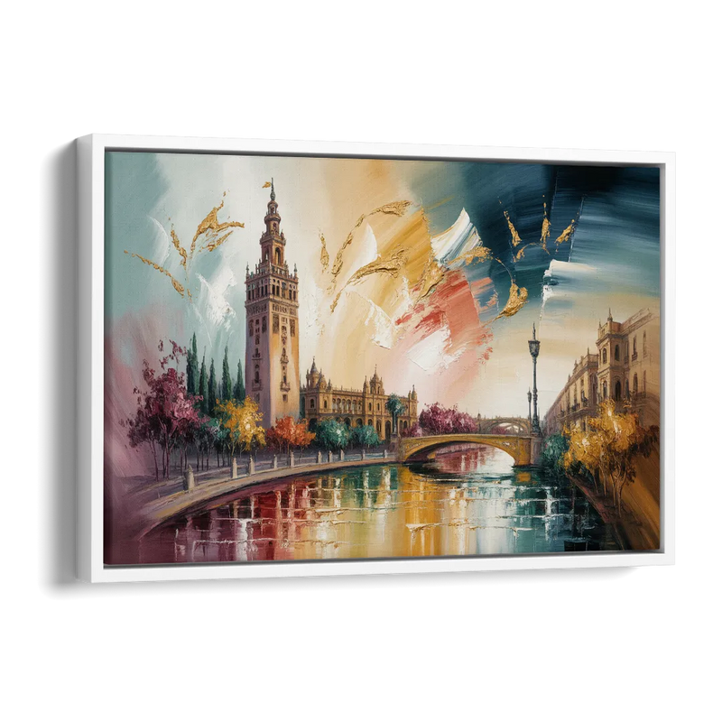 Giralda Grace Side - White Canvas Wall Art