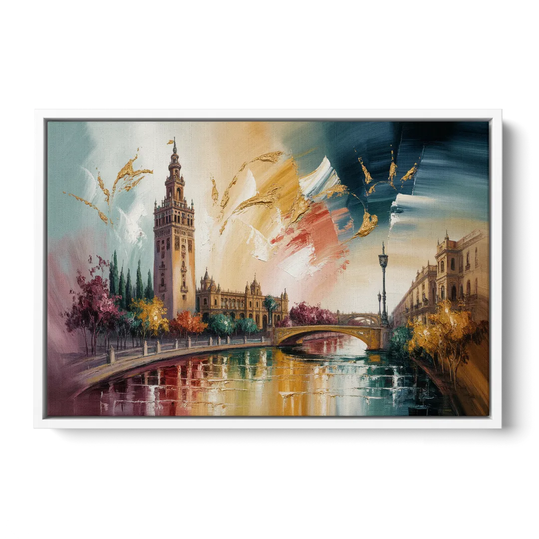 Giralda Grace Front - White Canvas Wall Art