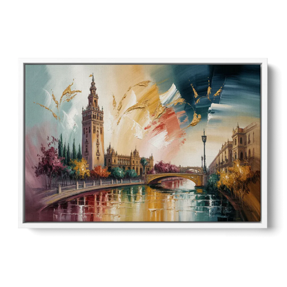 Giralda Grace Front - White Canvas Wall Art