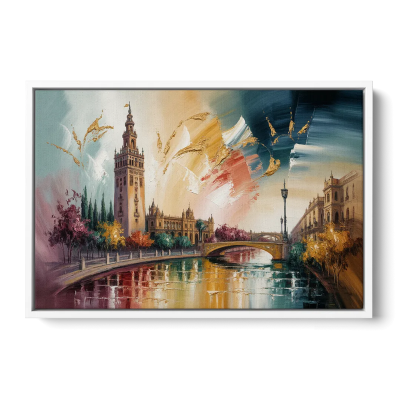 Giralda Grace Front - White Canvas Wall Art