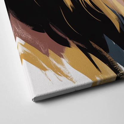 Gleaming Gold Lion Canvas Close Up