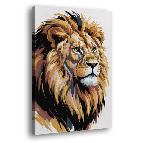 Gleaming Gold Lion - Canvas Wall Art
