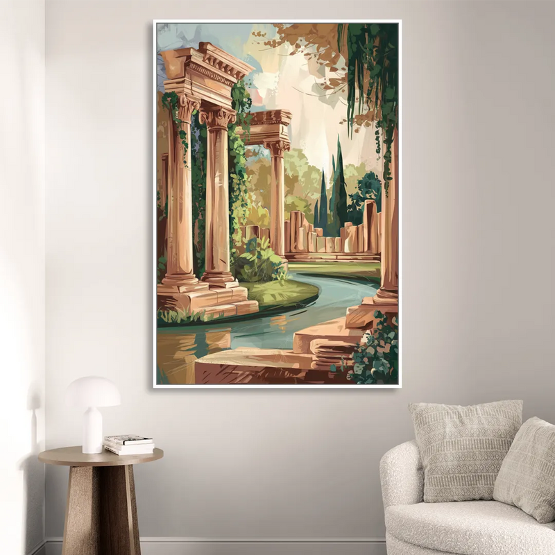Glendale Artistic Heritage Sitting Room - White Canvas Wall Art