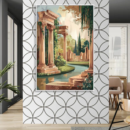 Glendale Artistic Heritage Living Room - White Canvas Wall Art