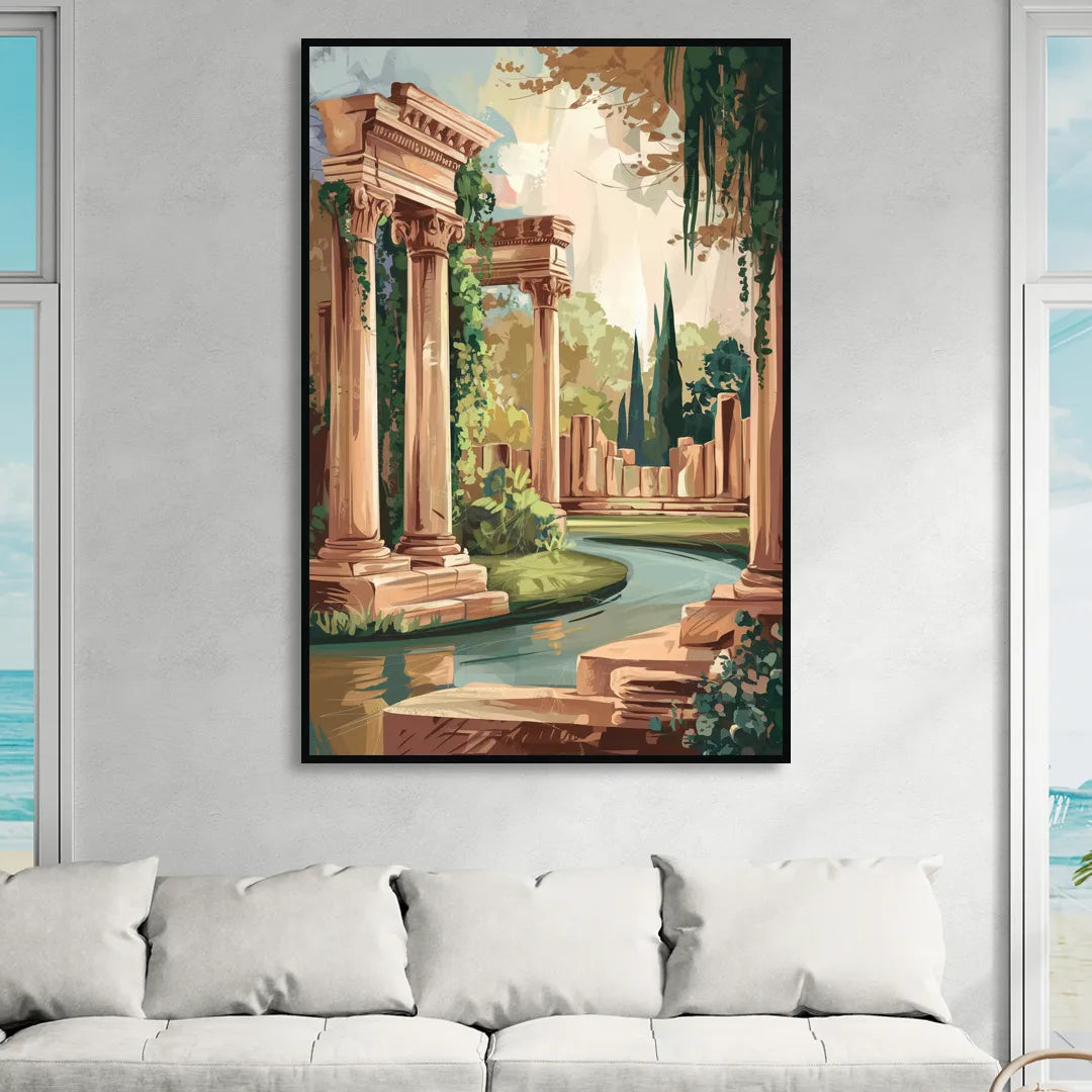 Glendale Artistic Heritage Living Room - Black Canvas Wall Art