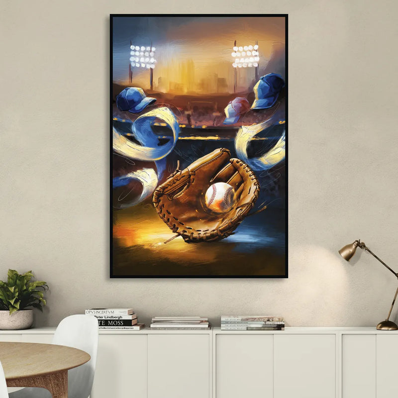 Glendale Brewers Fan Spirit Living Room - Black Canvas Wall Art